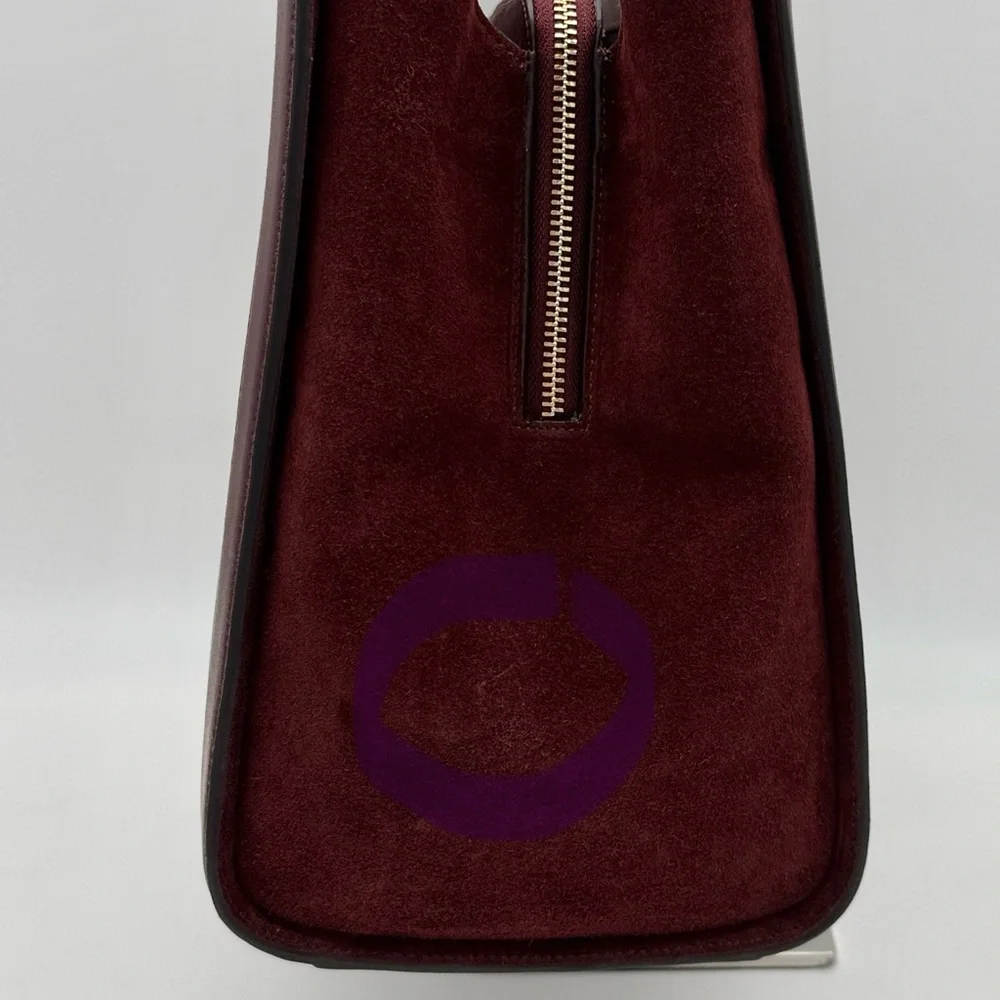 Kate Spade Madison Suede Large Laptop Tote Dark Merlot